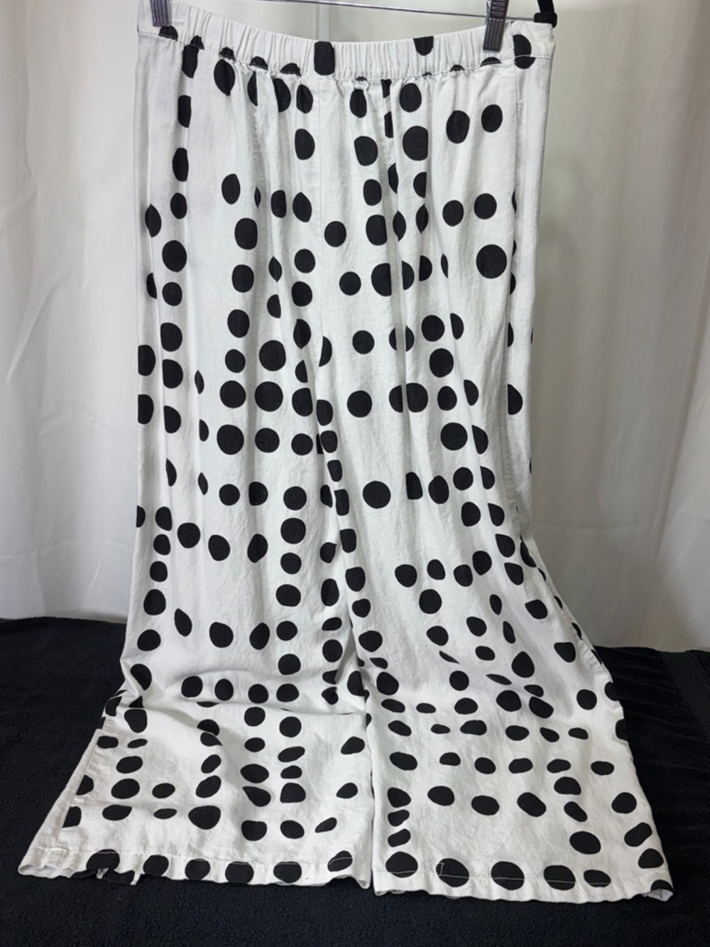 Cato White Wide-Leg Polka Dot Pants 2520
